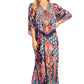 Sakkas Georgettina 2025 Flowy Rhinestone V Neck Long Caftan Dress / Cover Up