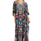 Sakkas Georgettina 2025 Flowy Rhinestone V Neck Long Caftan Dress / Cover Up