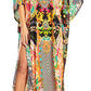 Sakkas Georgettina 2025 Flowy Rhinestone V Neck Long Caftan Dress / Cover Up