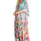 Sakkas Georgettina 2025 Flowy Rhinestone V Neck Long Caftan Dress / Cover Up