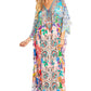 Sakkas Georgettina 2025 Flowy Rhinestone V Neck Long Caftan Dress / Cover Up