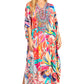 Sakkas Georgettina 2025 Flowy Rhinestone V Neck Long Caftan Dress / Cover Up