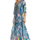 Sakkas Georgettina 2025 Flowy Rhinestone V Neck Long Caftan Dress / Cover Up