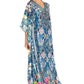 Sakkas Georgettina 2025 Flowy Rhinestone V Neck Long Caftan Dress / Cover Up