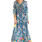 Sakkas Georgettina 2025 Flowy Rhinestone V Neck Long Caftan Dress / Cover Up