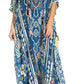 Sakkas Georgettina 2025 Flowy Rhinestone V Neck Long Caftan Dress / Cover Up