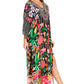 Sakkas Georgettina 2025 Flowy Rhinestone V Neck Long Caftan Dress / Cover Up