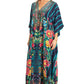 Sakkas Georgettina 2025 Flowy Rhinestone V Neck Long Caftan Dress / Cover Up