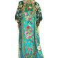 Sakkas Georgettina 2025 Flowy Rhinestone V Neck Long Caftan Dress / Cover Up