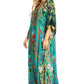 Sakkas Georgettina 2025 Flowy Rhinestone V Neck Long Caftan Dress / Cover Up