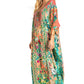 Sakkas Georgettina 2025 Flowy Rhinestone V Neck Long Caftan Dress / Cover Up