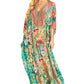 Sakkas Georgettina 2025 Flowy Rhinestone V Neck Long Caftan Dress / Cover Up