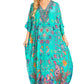 Sakkas Georgettina 2025 Flowy Rhinestone V Neck Long Caftan Dress / Cover Up