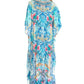 Sakkas Georgettina 2025 Flowy Rhinestone V Neck Long Caftan Dress / Cover Up
