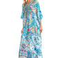 Sakkas Georgettina 2025 Flowy Rhinestone V Neck Long Caftan Dress / Cover Up