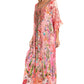 Sakkas Georgettina 2025 Flowy Rhinestone V Neck Long Caftan Dress / Cover Up