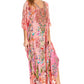 Sakkas Georgettina 2025 Flowy Rhinestone V Neck Long Caftan Dress / Cover Up