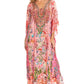 Sakkas Georgettina 2025 Flowy Rhinestone V Neck Long Caftan Dress / Cover Up