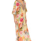 Sakkas Georgettina 2025 Flowy Rhinestone V Neck Long Caftan Dress / Cover Up