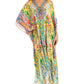 Sakkas Georgettina 2025 Flowy Rhinestone V Neck Long Caftan Dress / Cover Up