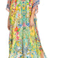 Sakkas Georgettina 2025 Flowy Rhinestone V Neck Long Caftan Dress / Cover Up