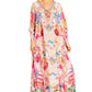 Sakkas Georgettina 2025 Flowy Rhinestone V Neck Long Caftan Dress / Cover Up