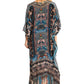 Sakkas Georgettina 2025 Flowy Rhinestone V Neck Long Caftan Dress / Cover Up
