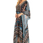Sakkas Georgettina 2025 Flowy Rhinestone V Neck Long Caftan Dress / Cover Up