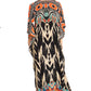 Sakkas Georgettina 2025 Flowy Rhinestone V Neck Long Caftan Dress / Cover Up