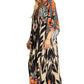 Sakkas Georgettina 2025 Flowy Rhinestone V Neck Long Caftan Dress / Cover Up