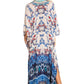 Sakkas Georgettina 2025 Flowy Rhinestone V Neck Long Caftan Dress / Cover Up