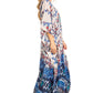 Sakkas Georgettina 2025 Flowy Rhinestone V Neck Long Caftan Dress / Cover Up