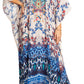 Sakkas Georgettina 2025 Flowy Rhinestone V Neck Long Caftan Dress / Cover Up