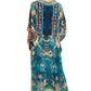 Sakkas Georgettina 2025 Flowy Rhinestone V Neck Long Caftan Dress / Cover Up