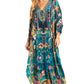 Sakkas Georgettina 2025 Flowy Rhinestone V Neck Long Caftan Dress / Cover Up