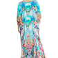 Sakkas Georgettina 2025 Flowy Rhinestone V Neck Long Caftan Dress / Cover Up