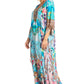 Sakkas Georgettina 2025 Flowy Rhinestone V Neck Long Caftan Dress / Cover Up