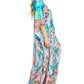 Sakkas Georgettina 2025 Flowy Rhinestone V Neck Long Caftan Dress / Cover Up