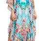 Sakkas Georgettina 2025 Flowy Rhinestone V Neck Long Caftan Dress / Cover Up