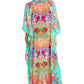 Sakkas Georgettina 2025 Flowy Rhinestone V Neck Long Caftan Dress / Cover Up