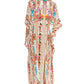 Sakkas Georgettina 2025 Flowy Rhinestone V Neck Long Caftan Dress / Cover Up