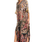 Sakkas Georgettina 2025 Flowy Rhinestone V Neck Long Caftan Dress / Cover Up