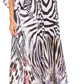 Sakkas Georgettina Flowy Rhinestone V Neck Long Caftan Dress/Cover Up