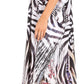 Sakkas Georgettina Flowy Rhinestone V Neck Long Caftan Dress/Cover Up