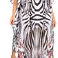 Sakkas Georgettina Flowy Rhinestone V Neck Long Caftan Dress/Cover Up