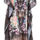 Sakkas Georgettina Flowy Rhinestone V Neck Long Caftan Dress/Cover Up