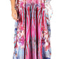 Sakkas Georgettina Flowy Rhinestone V Neck Long Caftan Dress/Cover Up