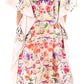 Sakkas Georgettina Flowy Rhinestone V Neck Long Caftan Dress/Cover Up