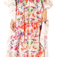 Sakkas Georgettina Flowy Rhinestone V Neck Long Caftan Dress/Cover Up
