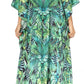 Sakkas Georgettina Flowy Rhinestone V Neck Long Caftan Dress/Cover Up